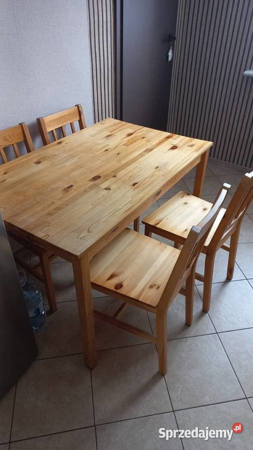 Stół i 4 krzesła komplet Gorzyce Wielkie