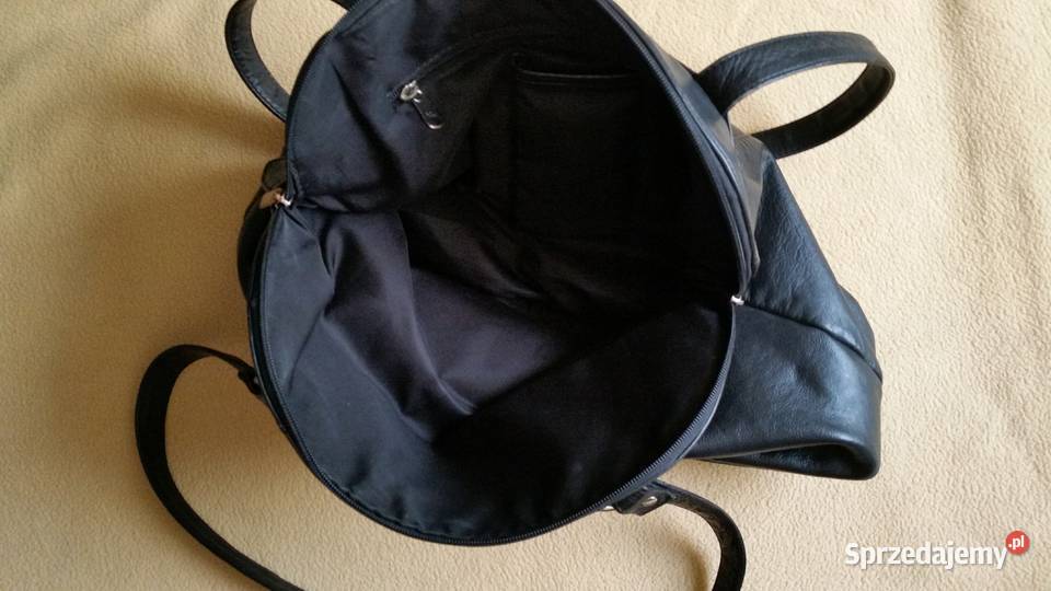 Czarna torba damska skora naturalna Dla kobiet Puławy sprzedam