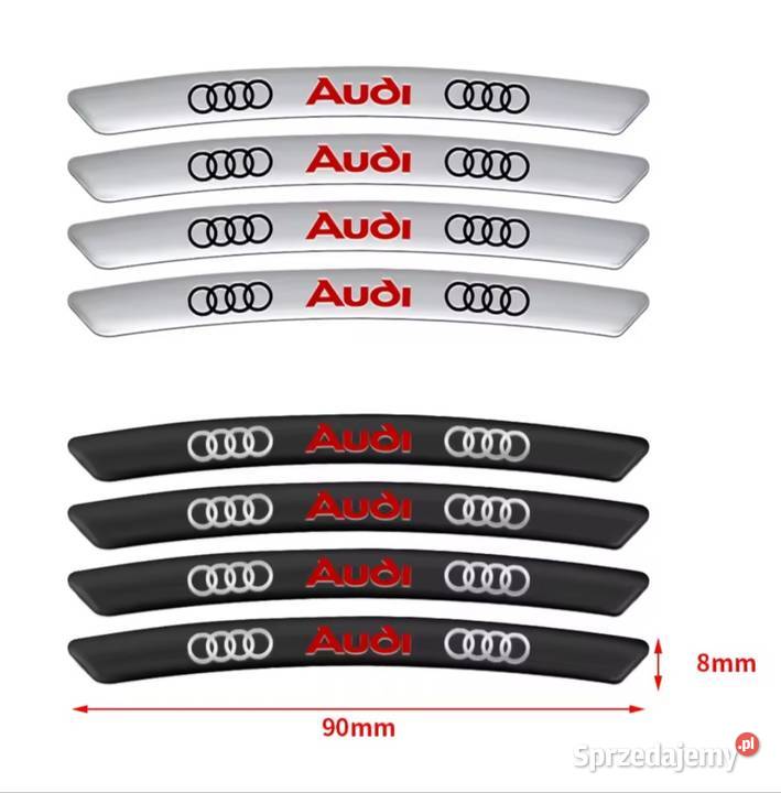 Naklejki emblematy na felgi Audi metalowe 4 nowe Gliwice sprzedam