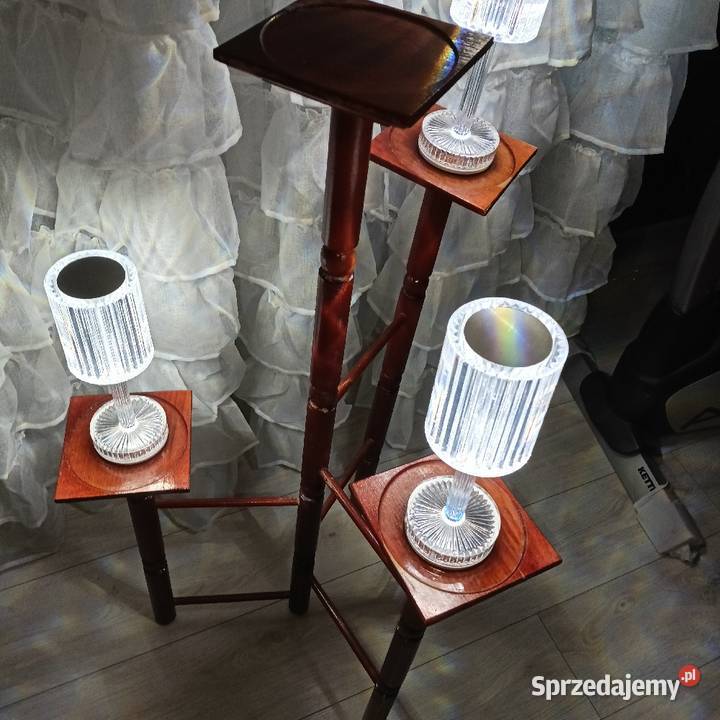 KWIETNIK DREWNIANY 4 ramienny styl vintage 100 brązowy podkarpackie Ropczyce