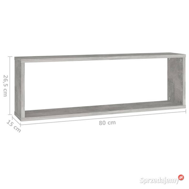 Półki ścienne kostki 4 szarość betonu 80x15x265 Warszawa