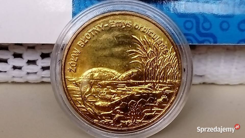 Moneta 2 2002 r Żółw błotnySeria Zwierzęta Mosina