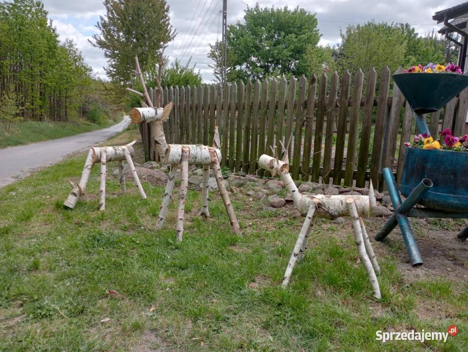 Figurki ogrodowe z drewna brzozy na zamowienie świętokrzyskie Brody