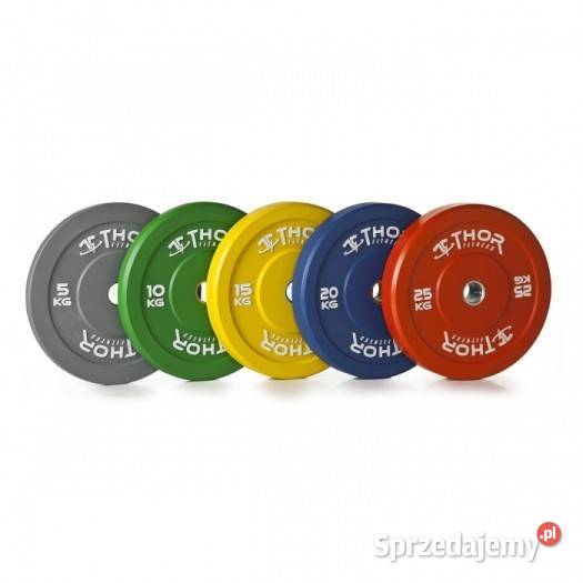 Obciążenia olimpijskie treningowe kolorowe Thor Wałcz