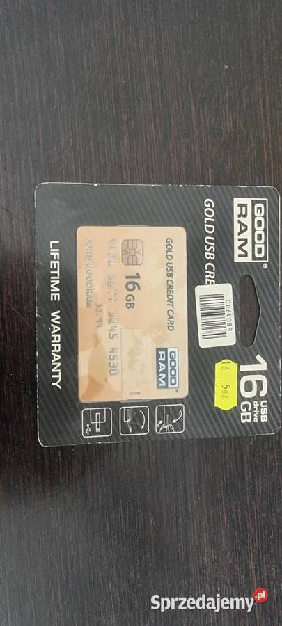 Pen Drive USB GoodDrive GOLD CREDIT CARD 16GB Tomaszów Mazowiecki