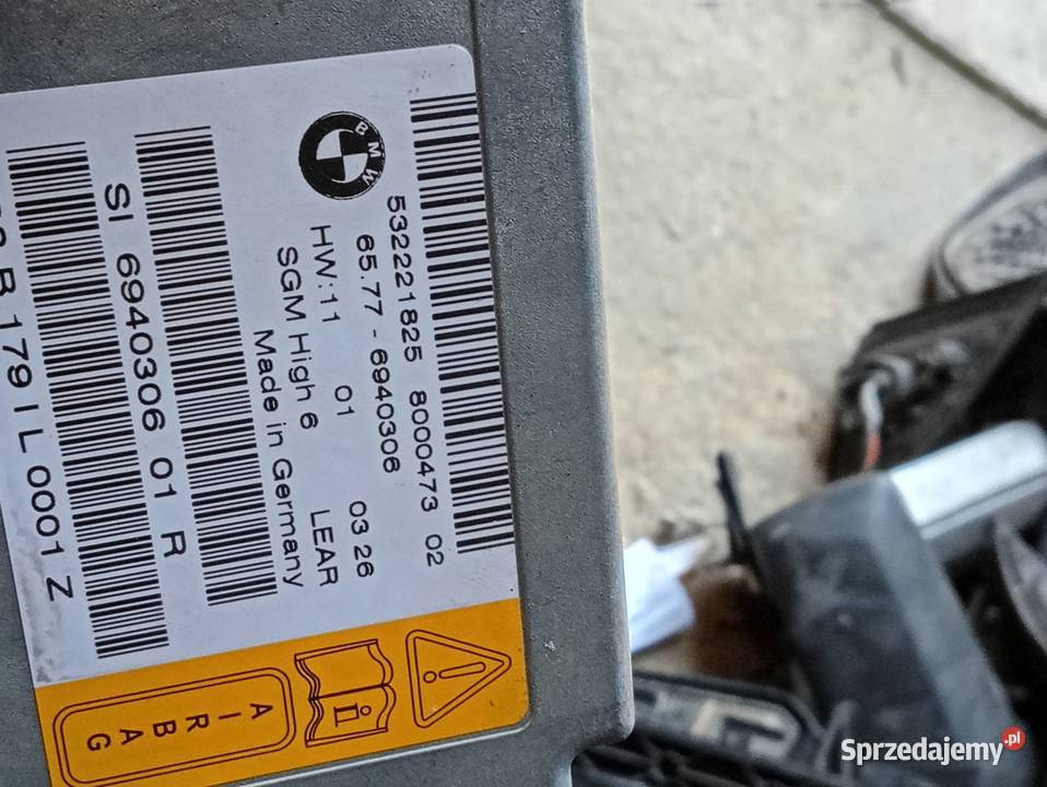 Sterownik poduszek airbag BMW 6940306 moduł MRS Rok produkcji 2003 sprzedam