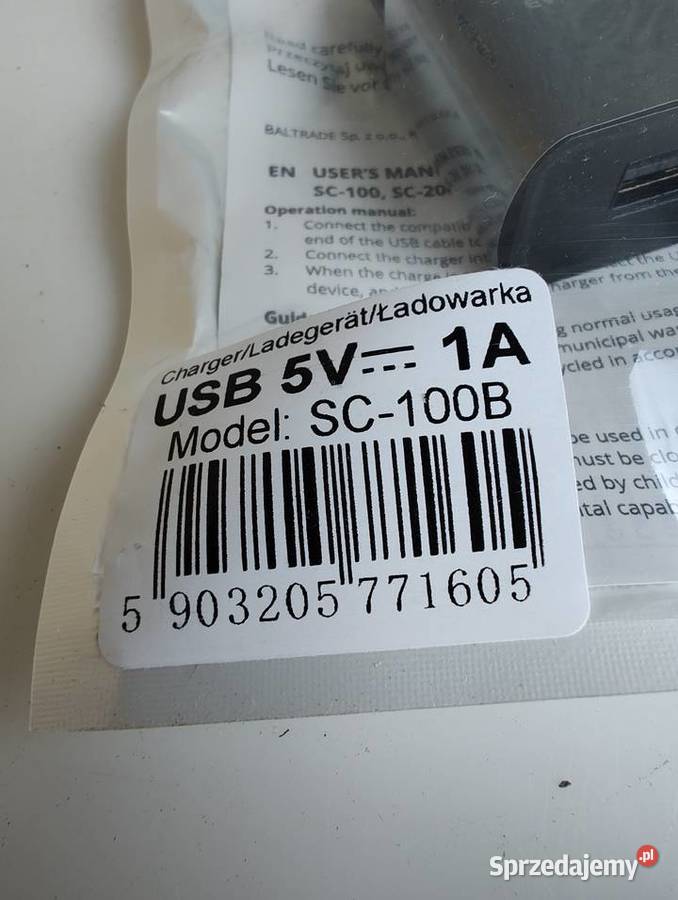 Ładowarka sieciowa everActive SC100B 1xUSB 1A