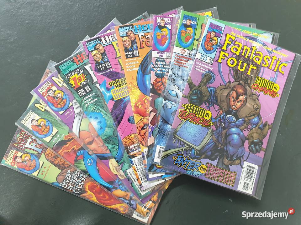 Fantastic Four 9 oryginalnych komiksów Marvel