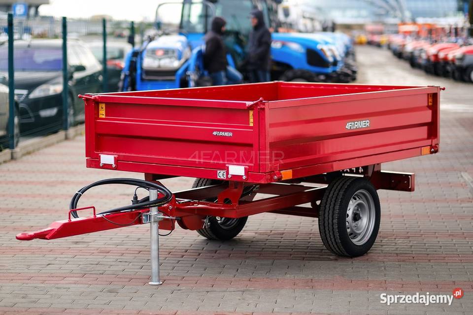 Przyczepa rolnicza jednoosiowa 15T z kiprem Tajęcina