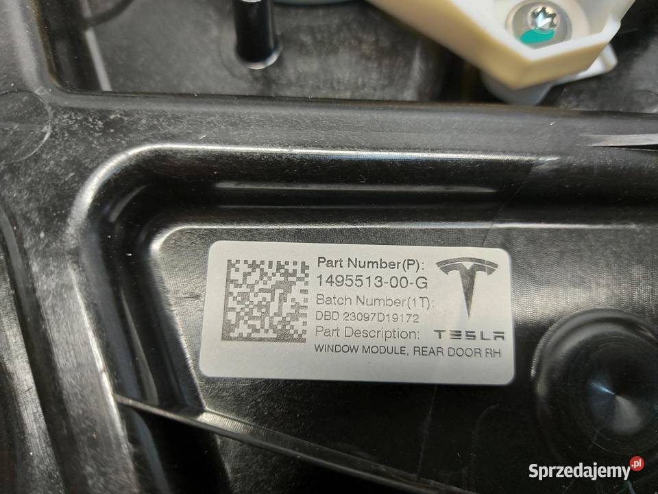 TESLA MODEL Y 2023r Mechanizm podnośnik szyby