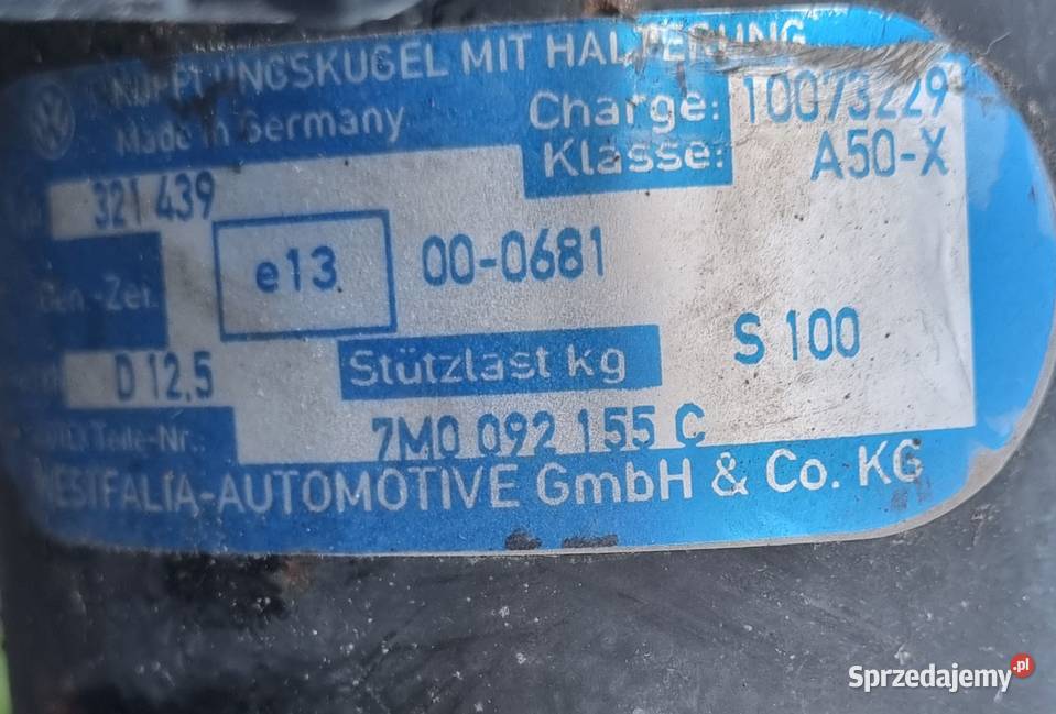 VW SHARAN 2005r HAK ODPINANY WESTFALIA KPL Rok produkcji 2005 Kolbuszowa