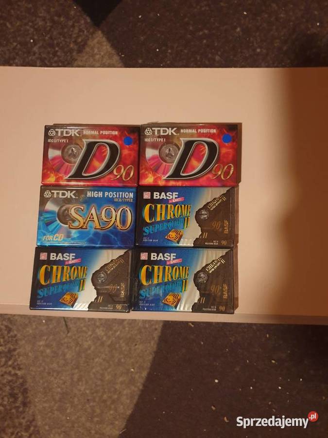 Kasety magnefonowe tdk i basf 90 nowe 6 sztuki Leżajsk