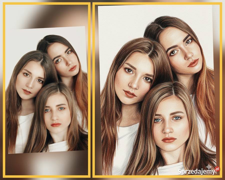 Portret Cyfrowy AI na zamówienie Wydruk Rama Jarocin