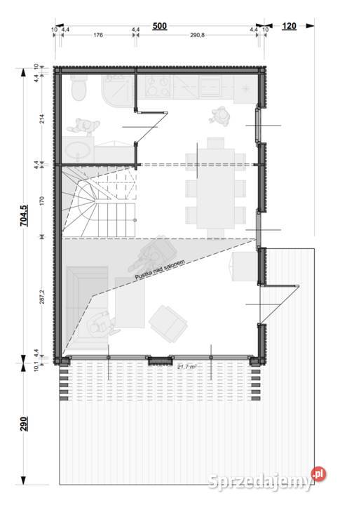 Domek Drewniany Całoroczny z Antresolą 35 m Cała śląskie Bielsko-Biała