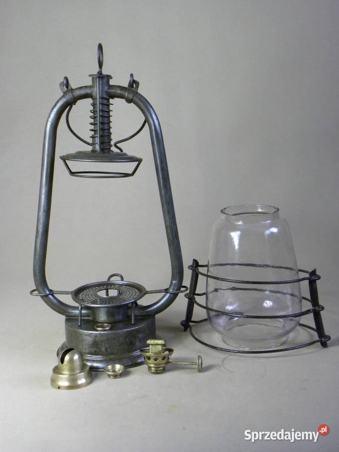 Stara niemiecka lampa naftowa Heinrich Friedrich Legnica