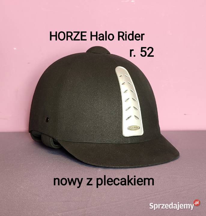 Nowy kask jeździecki HORZE Halo Rider - z plecakiem, r. 52