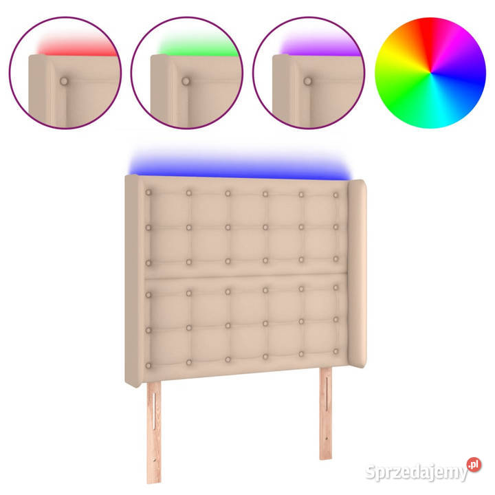 Zagłówek do łóżka z LED cappuccino 83x16x118128 Ramy i stelaże Warszawa sprzedam