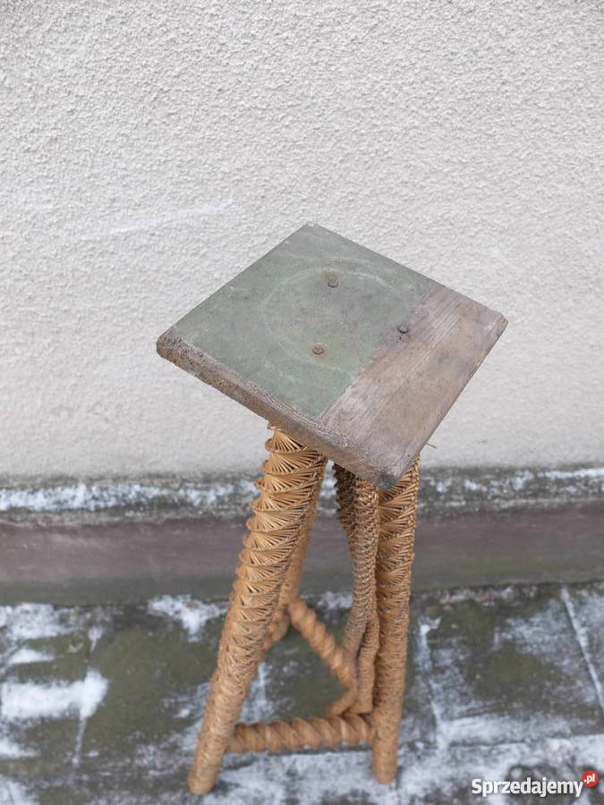 Stara sztuka ludowa kwietnik z dekoracją ze wielkopolskie Kościan