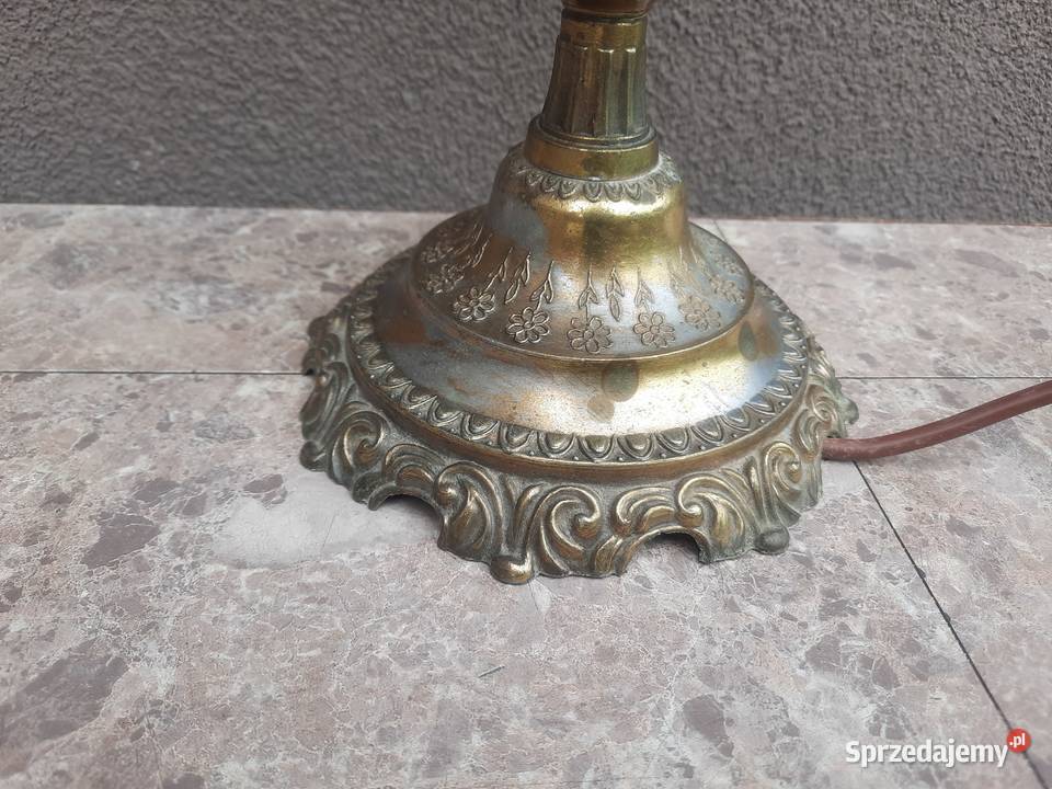 Stara lampa lampka stołowa ceramika kobalt sprzedam