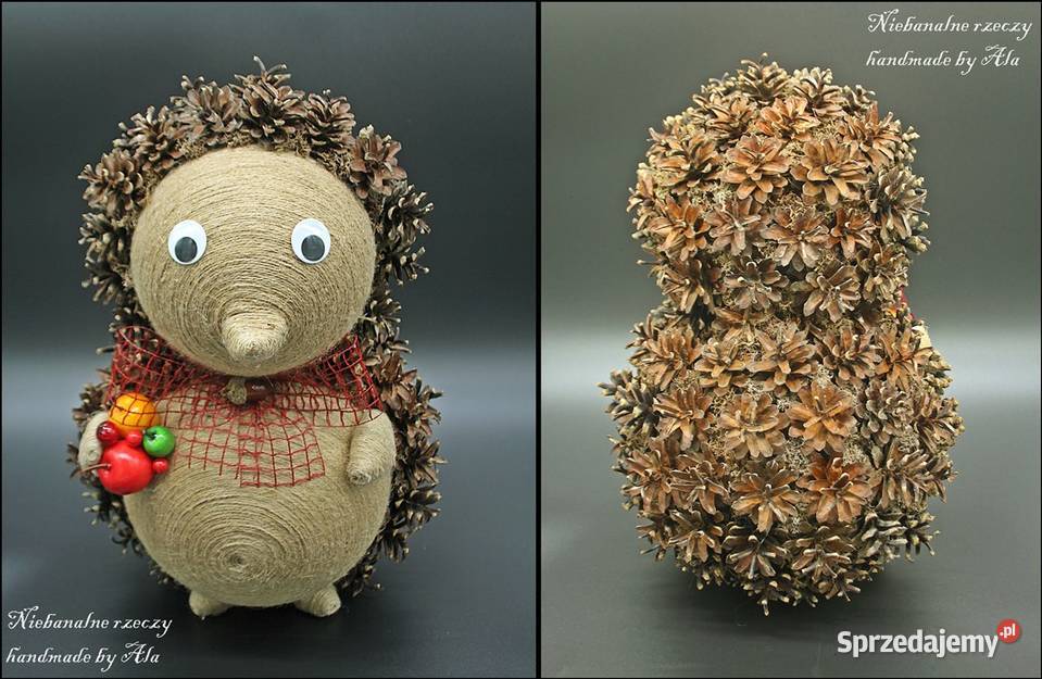 Jeż z szyszek jeżyk prezent dekoracja jesień Kutno