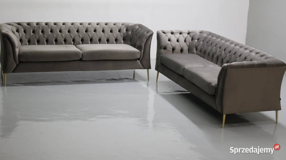 TBB DESIGN WIELKA SOFA 22 kanapa taupe welur 80cm Poznań