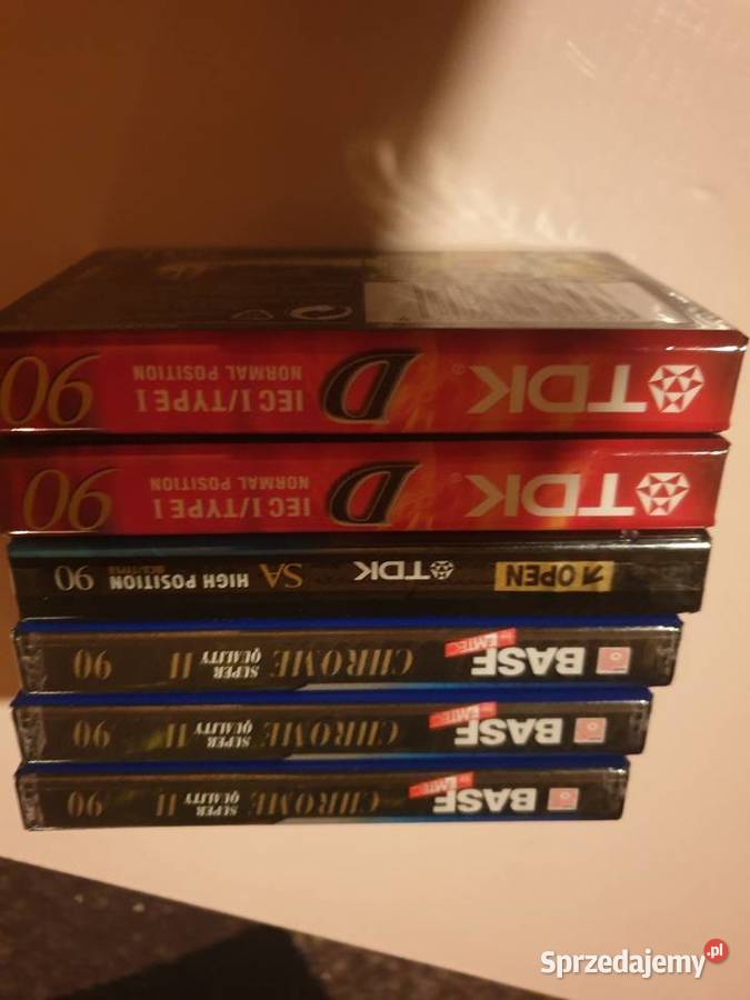 Kasety magnefonowe tdk i basf 90 nowe 6 sztuki Leżajsk sprzedam