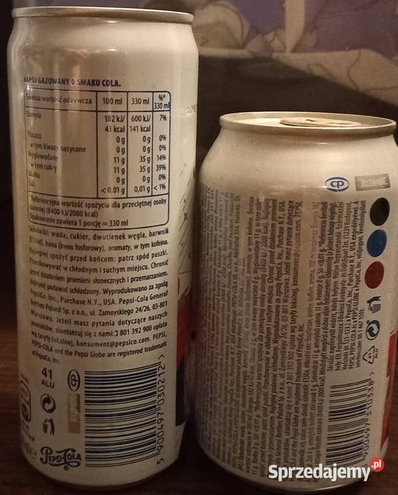 Michael Jackson Pepsi puszki dwie 330 ml pełne Elbląg