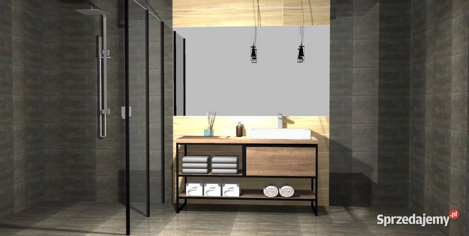 Szafka pod umywalkę 721s z blatem stojąca loft Biłgoraj