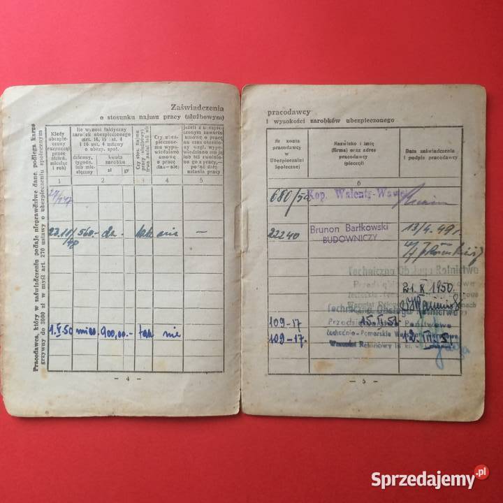 1708 Legitymacja Ubezpieczalni Społecznej Szczecin