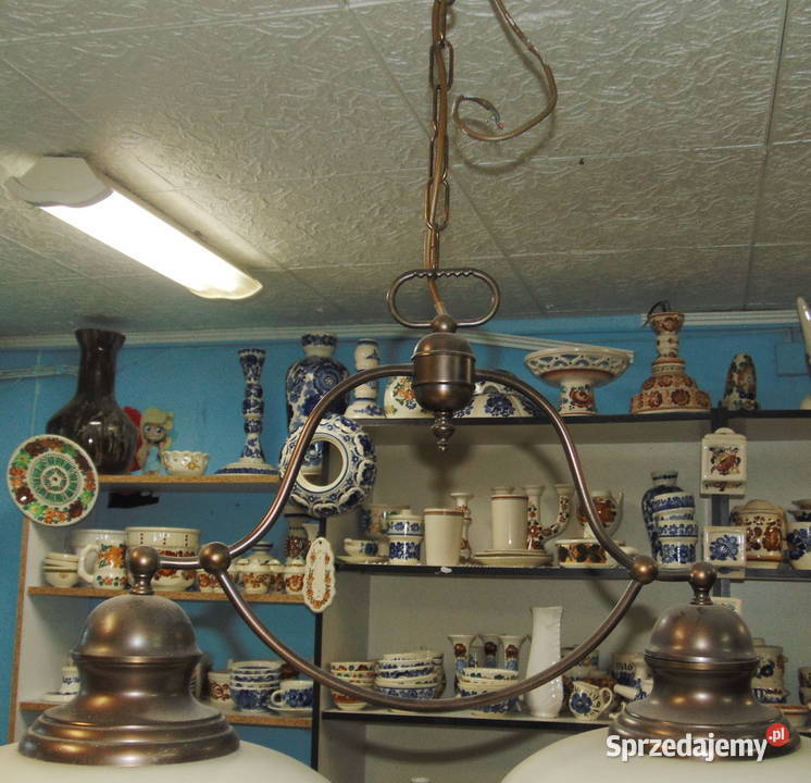 Duży Podwójny Żyrandol PRL Włocławek