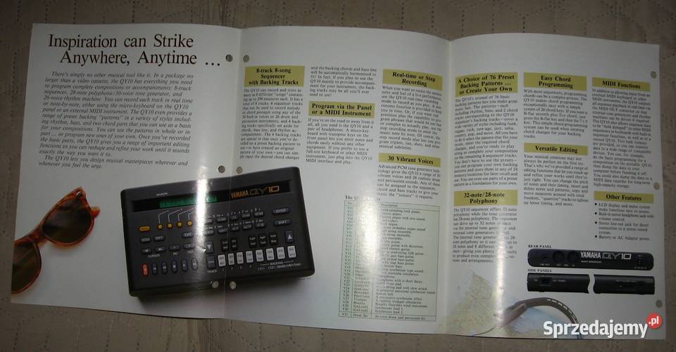 Yamaha QY10 Music Sequencer broszura Kępice
