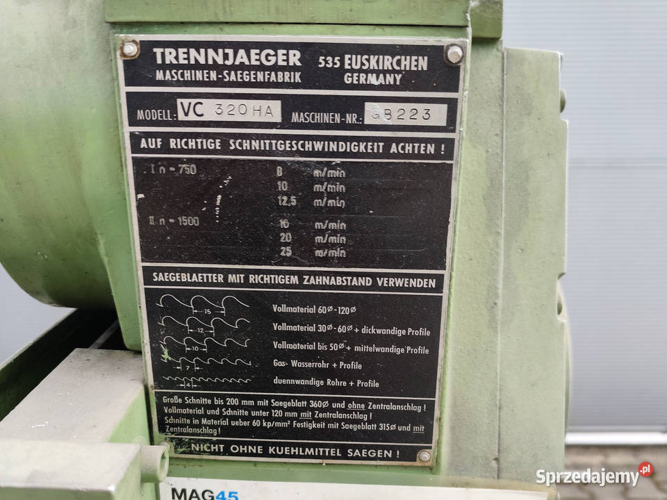 Piła przecinarka tarczowa do metalu z