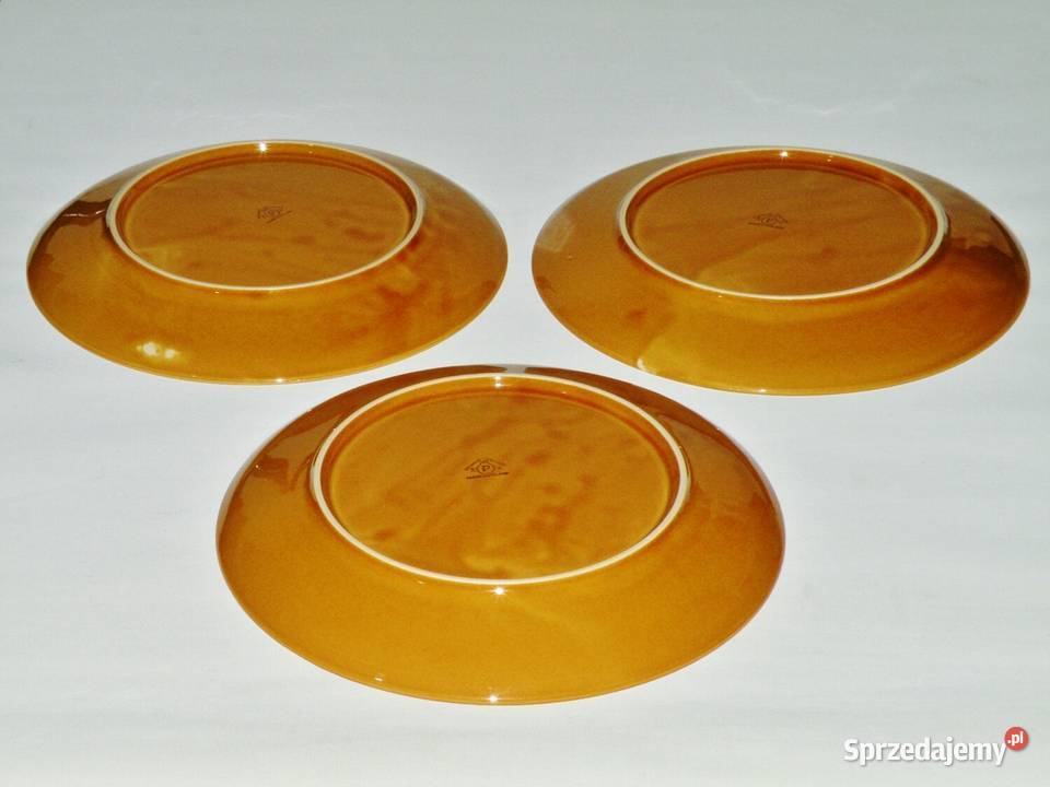 3 talerze płaskie 244 Porcelit Pruszków Werina Bydgoszcz