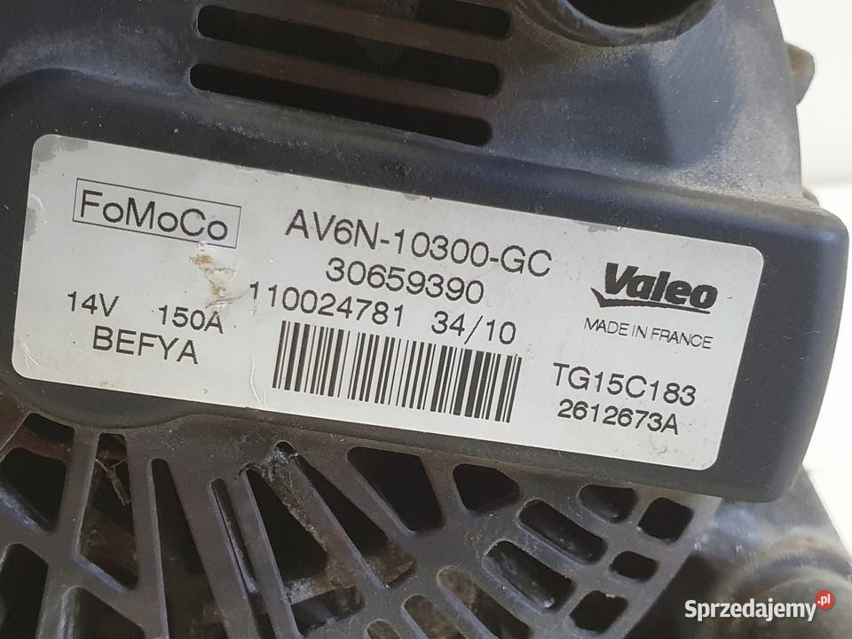 ALTERNATOR Volvo V60 S60 II 16 D2 valeo 30659390 lubelskie Chełm