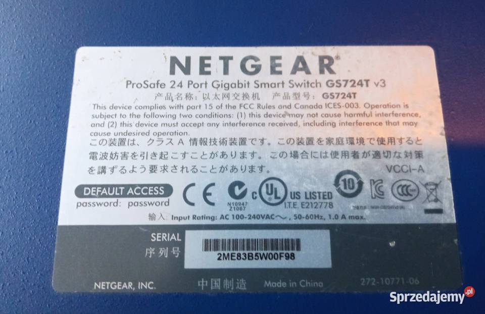 Switch zarządzany NETGEAR Pro Safe 24 port Skierniewice