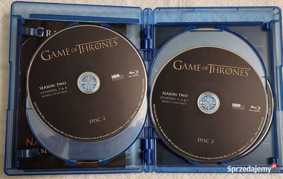 Gra o tron sezon 2 bluray Warszawa sprzedam