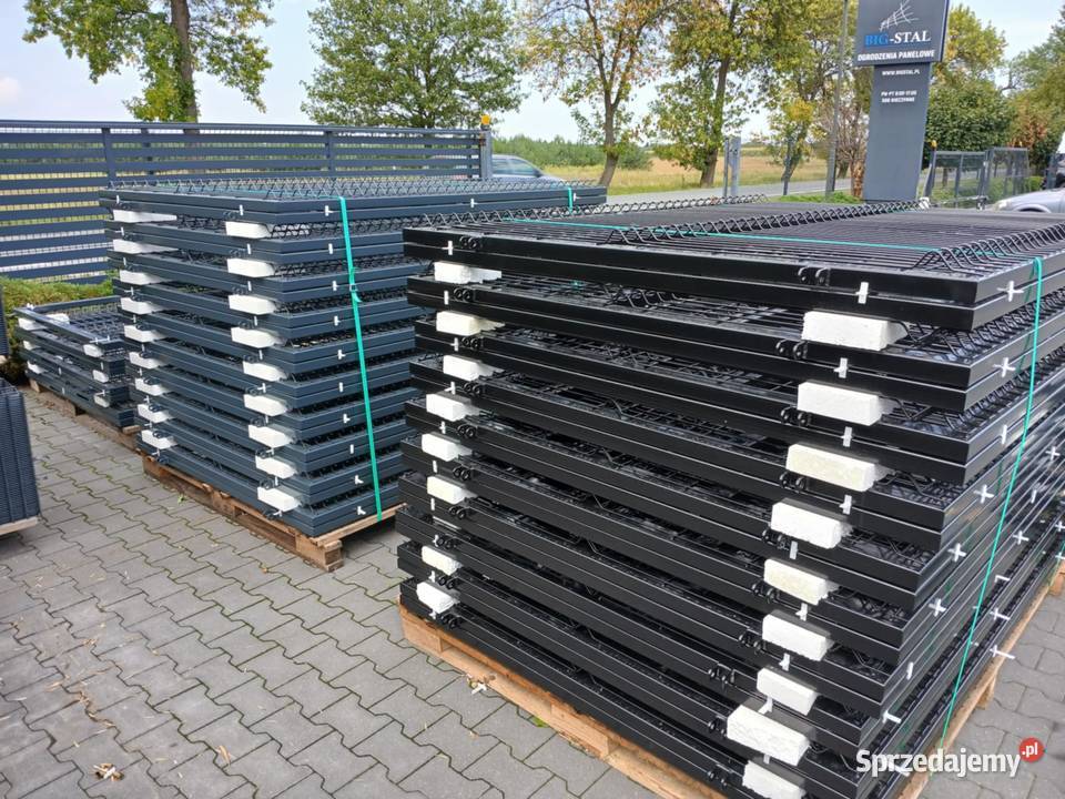 Brama ogrodzeniowa panelowa z furtką i ze Ogrodzenia i bramy łódzkie Rzeczyca