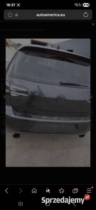 VW Golf 7 VII GTI 2016 Lampy tylne komplet Busko-Zdrój