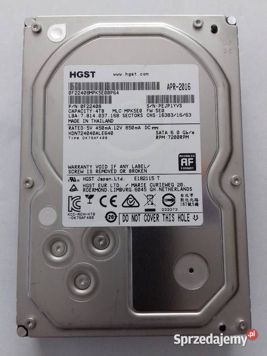 DYSK HDD 4TB HGST HDN724040ALE640 SATA III Tomaszów Lubelski