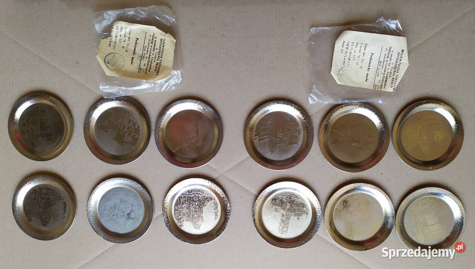 517 PODSTAWKI stalowe pod kieliszki 12 sztuk Pozostałe Antyki, Sztuka, Kolekcje Łódź