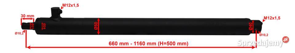 SIŁOWNIK Hydrauliczny SMT1GF 40x24 SKOK 500 mm Solec Kujawski