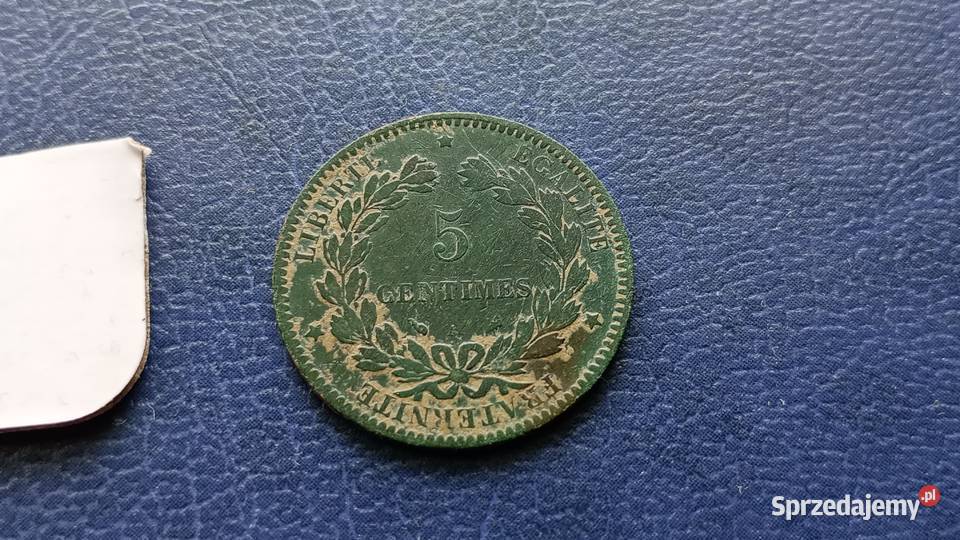 Stare monety 5 centym 1897 Francja Lesko
