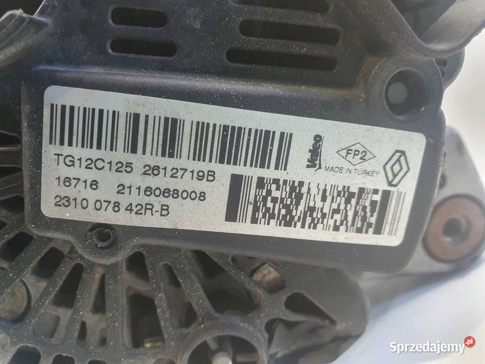 ALTERNATOR Dacia Dokker 12 TCe 231007842R Chełm sprzedam