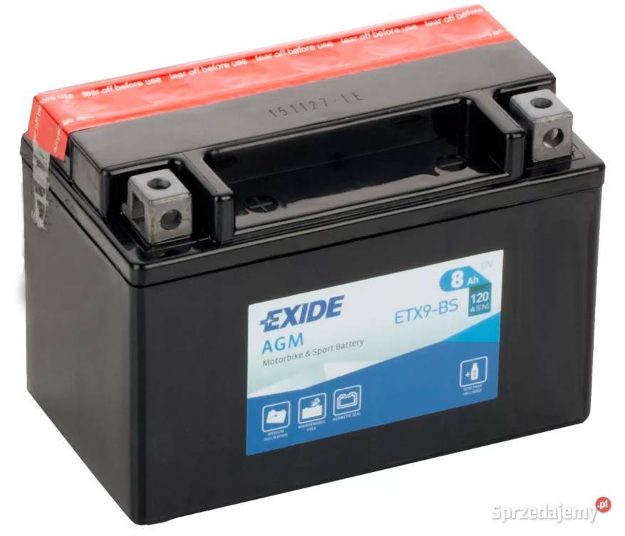 Akumulator motocyklowy 12V 8Ah 120A EN EXIDE sprzedam