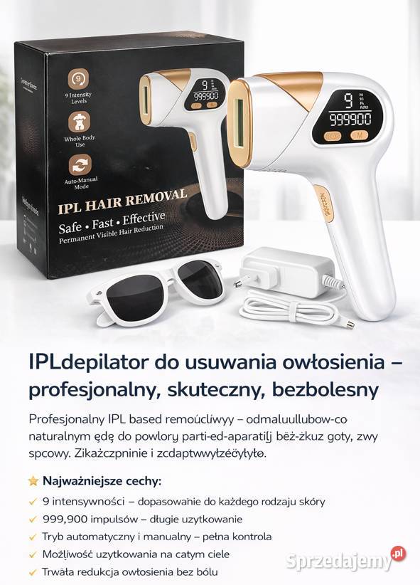 Depilator IPL do trwałego usuwania owłosienia Szczeglin