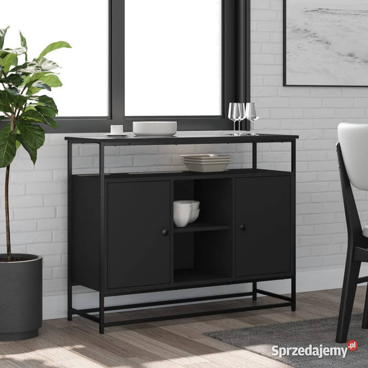 Szafka czarna 100x35x80 materiał drewnopochodny Warszawa