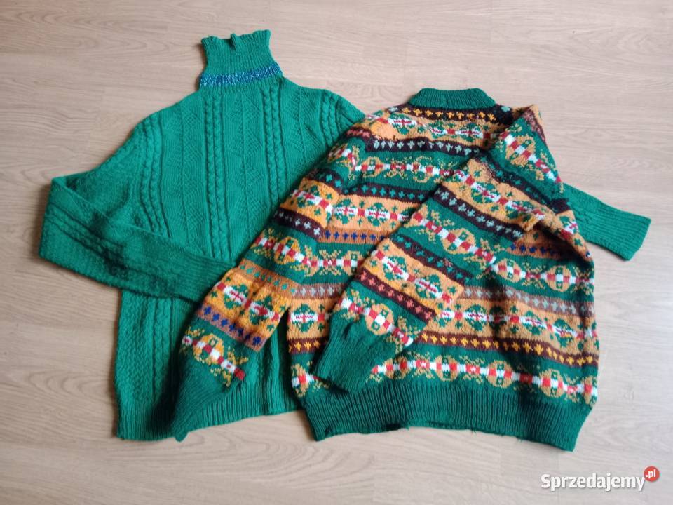 Zestaw 11 Swetrów Vintage z PRL Handmade Ruda Śląska