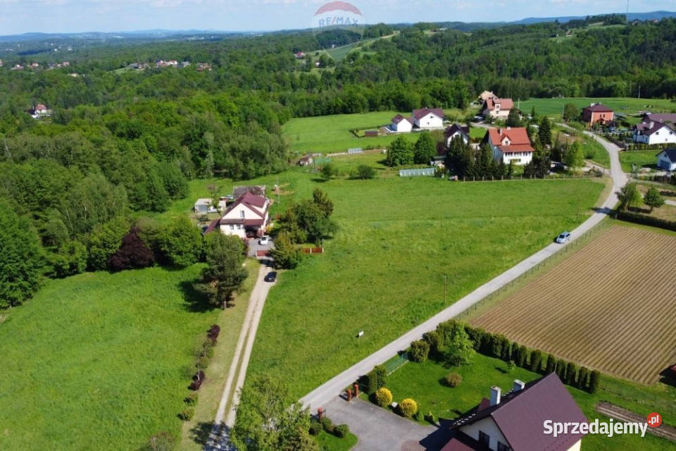 DZIAŁKA BUDOWLANA 2900 m ŁOMNA NOWY WIŚNICZ 65m małopolskie