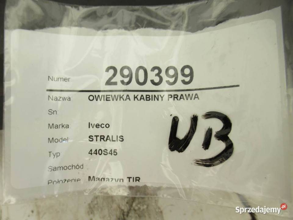 OWIEWKA KABINY PRAWA IVECO STRALIS I Karoseryjne podkarpackie