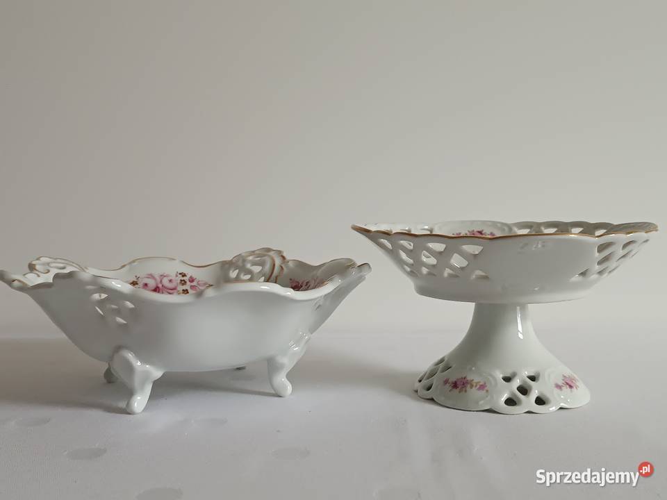 Ażurowe porcelanowe paterki małopolskie Gorlice sprzedam